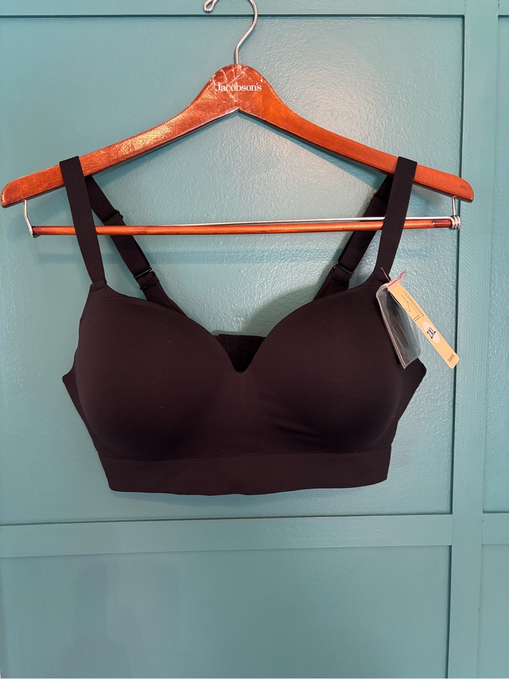 TrueKind Seamless Black Wireless Shaping Bra Size 2XL